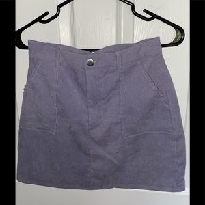 Romwe Lilac Purple Corduroy Skirt